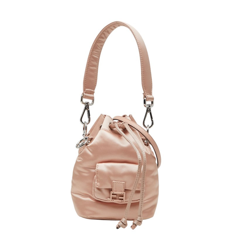 フェンディ モントレゾール ミニ ハンドバッグ ショルダーバッグ 2WAY 8BS010 ピンク サテン レディース FENDI 【中古】
