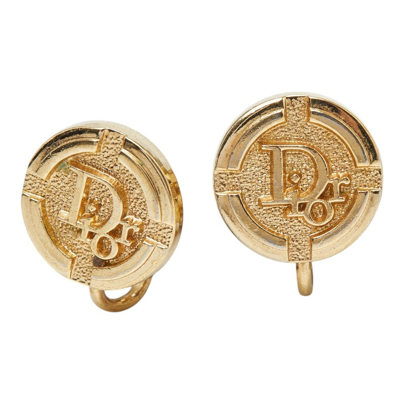 ディオール ヴィンテージ ロゴ イヤリング ゴールド メッキ レディース Dior 【中古】