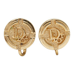ディオール ヴィンテージ ロゴ イヤリング ゴールド メッキ レディース Dior 【中古】