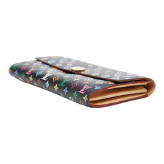 ルイ ヴィトン モノグラム ポルトフォイユ サラ 長財布 M60273 ノワール マルチカラー PVC レザー レディース LOUIS VUITTON 【中古】