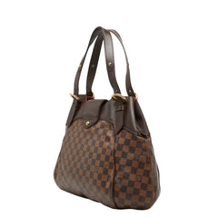 ルイ ヴィトン ダミエ システィナGM ハンドバッグ トートバッグ N41540 ブラウン PVC レザー レディース LOUIS VUITTON 【中古】