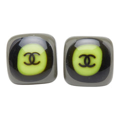シャネル ココマーク スクエア ピアス ゴールド マルチカラー メッキ プラスチック レディース CHANEL 【中古】