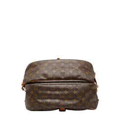 ルイ ヴィトン モノグラム ソミュール35 斜め掛け ショルダーバッグ M42254 ブラウン PVC レザー レディース LOUIS VUITTON 【中古】