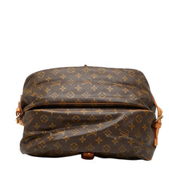 ルイ ヴィトン モノグラム ソミュール35 斜め掛け ショルダーバッグ M42254 ブラウン PVC レザー レディース LOUIS VUITTON 【中古】