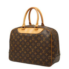 ルイ ヴィトン モノグラム ドーヴィル ハンドバッグ M47270 ブラウン PVC レザー レディース LOUIS VUITTON 【中古】
