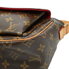 ルイ ヴィトン モノグラム ヴィバシテPM 斜め掛け ショルダーバッグ M51165 ブラウン PVC レザー レディース LOUIS VUITTON 中古