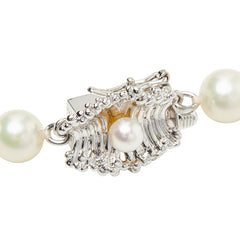タサキ アコヤパール 真珠 ネックレス シルバー レディース TASAKI 【中古】