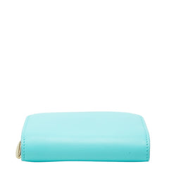 ティファニー レクタンギュラー ウォレット ラウンドファスナー 財布 ティファニーブルー レザー レディース TIFFANY&Co. 【中古】