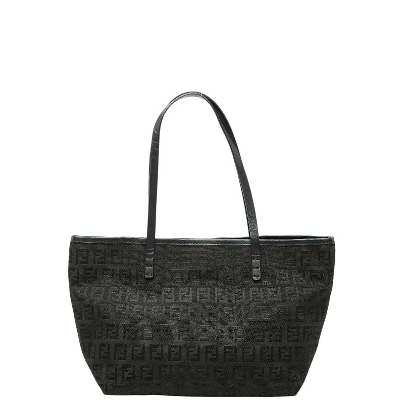 フェンディ ズッキーノ トートバッグ ショルダーバッグ 8BH075 ブラック キャンバス レディース FENDI 【中古】