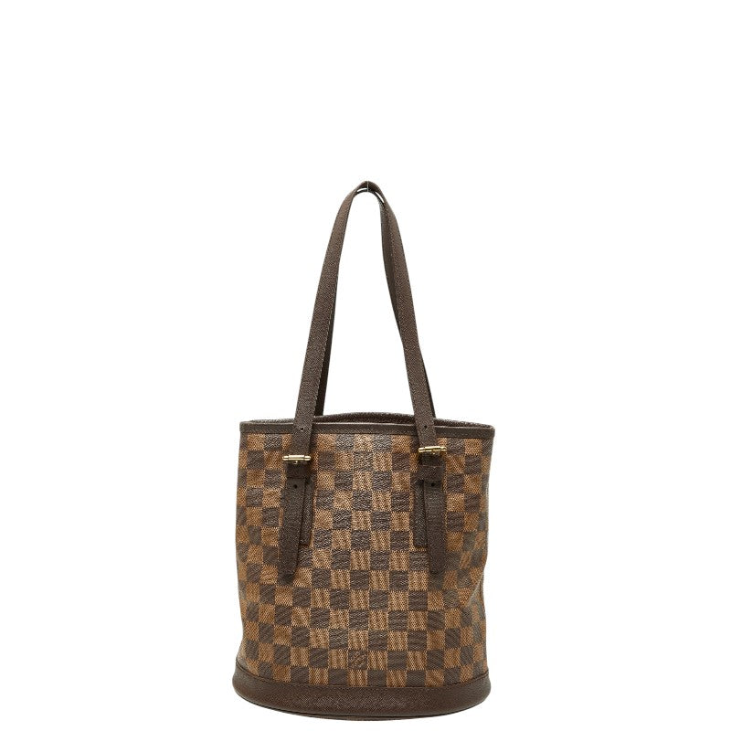 ルイ ヴィトン ダミエ マレ トートバッグ ショルダーバッグ バケツ N42240 ブラウン PVC レザー レディース LOUIS VUITTON 【中古】