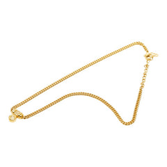 ディオール チェーンネックレス ゴールド メッキ ラインストーン レディース Dior 【中古】