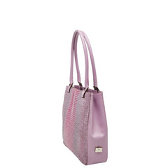 サルヴァトーレフェラガモ 型押し トートバッグ ショルダーバッグ パープル レザー レディース Salvatore Ferragamo 【中古】