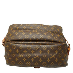 ルイ ヴィトン モノグラム ソミュール35 斜め掛け ショルダーバッグ M42254 ブラウン PVC レザー レディース LOUIS VUITTON 【中古】
