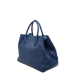 ディオール オープンバー トートバッグ ハンドバッグ ネイビー レザー レディース Dior 【中古】