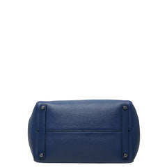 ディオール オープンバー トートバッグ ハンドバッグ ネイビー レザー レディース Dior 【中古】