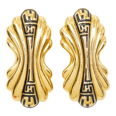 フェンディ FFロゴ イヤリング ゴールド メッキ レディース FENDI 【中古】
