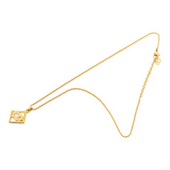 ディオール CDロゴ ひし形 チェーン ペンダント ネックレス ゴールド ラインストーン メッキ レディース Dior 【中古】