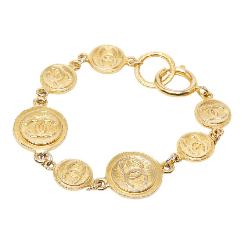 シャネル ココマーク コイン ブレスレット ゴールド メッキ レディース CHANEL 【中古】