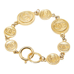 シャネル ココマーク コイン ブレスレット ゴールド メッキ レディース CHANEL 【中古】
