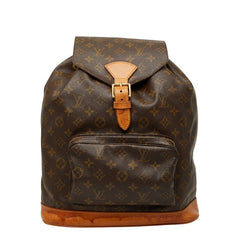 ルイ ヴィトン モノグラム モンスリGM リュック バックパック M51135 ブラウン PVC レザー レディース LOUIS VUITTON 【中古】