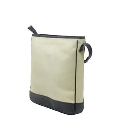 ロエベ アナグラム 斜め掛け ショルダーバッグ ベージュ ブラック キャンバス レザー レディース LOEWE 【中古】