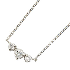 Pt850 プラチナ ダイヤ0.40ct ネックレス レディース 【中古】