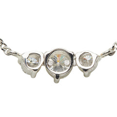 Pt850 プラチナ ダイヤ0.40ct ネックレス レディース 【中古】