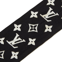 ルイ ヴィトン モノグラム インフィニティ バンドーBB スカーフ M90682 ホワイト ブラック シルク レディース LOUIS VUITTON 【中古】