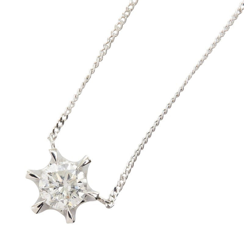 Pt900 プラチナ Pt850 プラチナ ダイヤ0.511ct プチネックレス ペンダント ネックレス レディース 【中古】