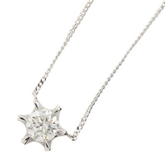 Pt900 プラチナ Pt850 プラチナ ダイヤ0.511ct プチネックレス ペンダント ネックレス レディース 【中古】