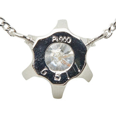 Pt900 プラチナ Pt850 プラチナ ダイヤ0.511ct プチネックレス ペンダント ネックレス レディース 【中古】