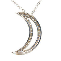 ティファニー シルバー Pt950 プラチナ ダイヤ ダイヤモンド ムーン ネックレス ネックレス レディース TIFFANY&Co. 【中古】
