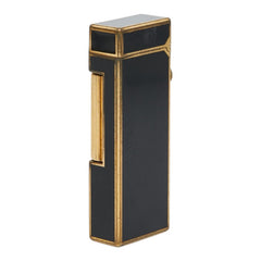 ダンヒル ガスライター ローラー式 着火確認済み ブラックラッカー ゴールド メンズ Dunhill 【中古】