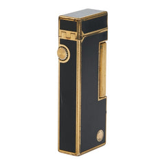 ダンヒル ガスライター ローラー式 着火確認済み ブラックラッカー ゴールド メンズ Dunhill 【中古】