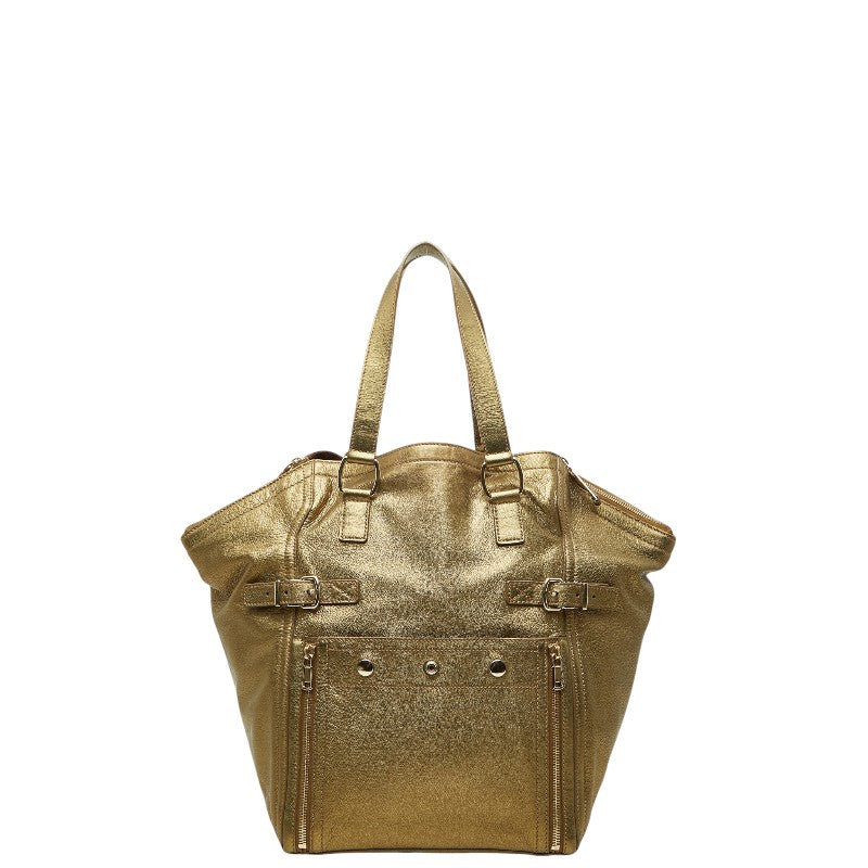 サンローラン リヴゴーシュ ダウンタウン トートバッグ 175884 ゴールド レザー レディース SAINT LAURENT 【中古】