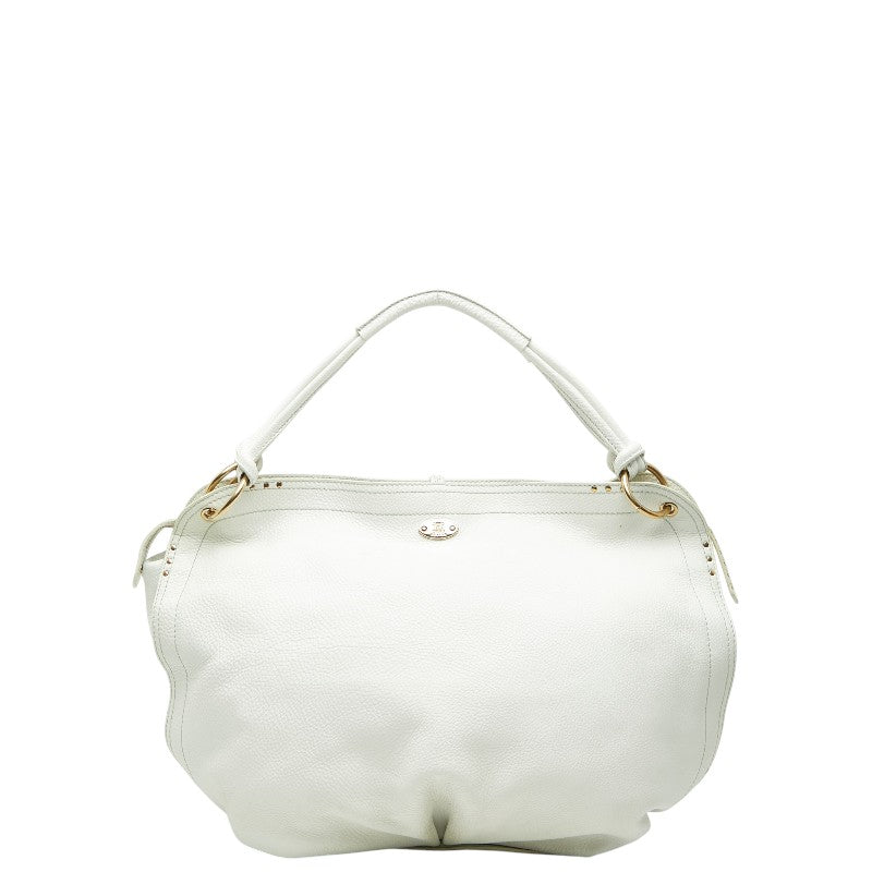 セリーヌ トートバッグ ホワイト レザー レディース CELINE 【中古】