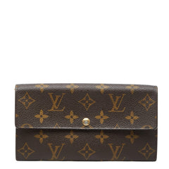 ルイ ヴィトン モノグラム ポルトフォイユ サラ 長財布 M61734 ブラウン PVC レザー レディース LOUIS VUITTON 【中古】