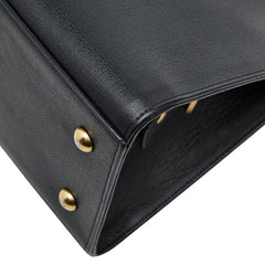 サンローラン カバス シック ハンドバッグ ショルダーバッグ 400660 ブラック レザー レディース SAINT LAURENT 【中古】