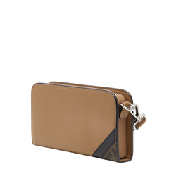 フェンディ ズッカ ダイアゴナル カメラケース 斜め掛け ショルダーバッグ 7M0346 ブラウン レザー PVC レディース FENDI 【中古】