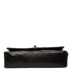 シャネル マトラッセ25 ココマーク チェーン ショルダーバッグ Wフラップ ブラック ラムスキン レディース CHANEL 【中古】