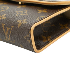ルイ ヴィトン モノグラム ポシェット フロランティーヌ ポーチ 小物入れ M51855 ブラウン PVC レザー レディース LOUIS VUITTON 【中古】