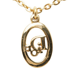 ディオール CDロゴ ペンダント ネックレス ゴールド メッキ レディース Dior 【中古】