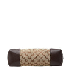 グッチ GGキャンバス 斜め掛け ショルダーバッグ 114273 ブラウン キャンバス レザー レディース GUCCI 【中古】