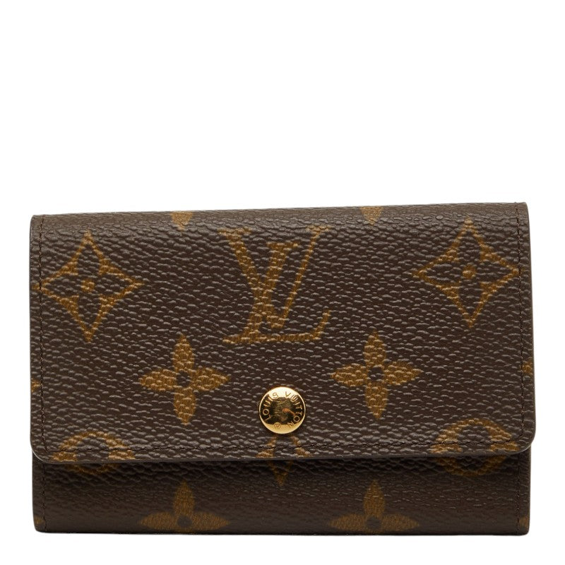 ルイ ヴィトン モノグラム ミュルティクレ6 キーケース 6連 M62630 ブラウン PVC レザー レディース LOUIS VUITTON 【中古】