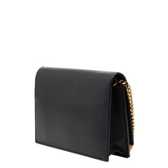 サンローラン YSLロゴ タッセル チェーン ウォレット ショルダーバッグ 452159 ブラック レザー レディース SAINT LAURENT 【中古】