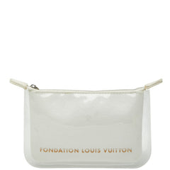ルイ ヴィトン FONDATION LOUIS VUITTON フォンダシオン ルイヴィトン ポーチ 化粧 小物入れ ホワイト PVC コットン レディース LOUIS VUITTON 【中古】