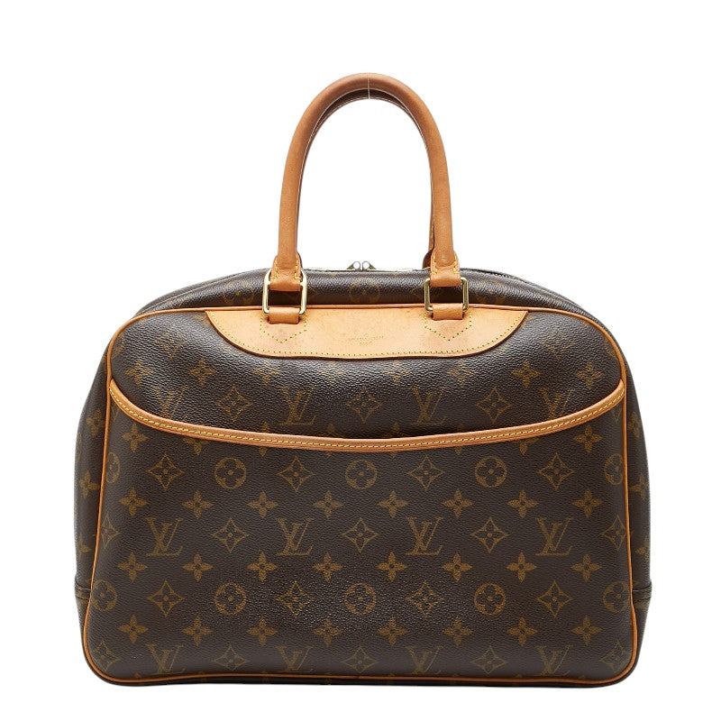 ルイ ヴィトン モノグラム ドーヴィル ハンドバッグ M47270 ブラウン PVC レザー レディース LOUIS VUITTON 【中古】