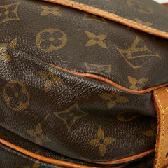 ルイ ヴィトン モノグラム ソミュール30 斜め掛け ショルダーバッグ M42256 ブラウン PVC レザー レディース LOUIS VUITTON 【中古】