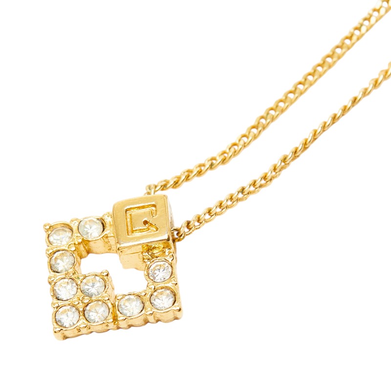 ジバンシー ネックレス ゴールド メッキ ラインストーン レディース Givenchy 【中古】