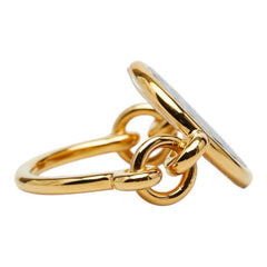 エルメス エリタージュ エケストルPM リング 指輪 リザード メタル レディース HERMES 【中古】